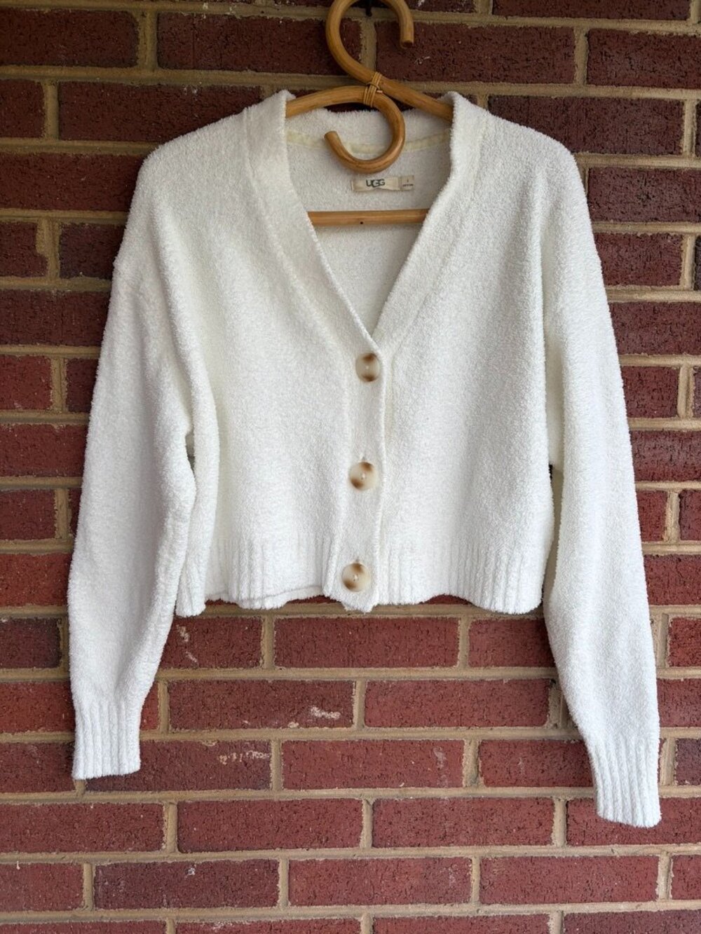 UGG White Button Sweater Women's Small